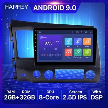  Harfey 10,1 Инча Главното Устройство на Автомобила Радио 2Din За 2006 2007 2008-2011 Honda Civic Android 9,0 GPS Мултимедиен Плеър с Огледално Връзка