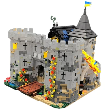  MOC-113094 Добра Защита и е Трудно да Атакува Сградата на Замъка е Затворена Модел на Крепостта Детски Развивающий Градивен елемент на Играчки Подарък