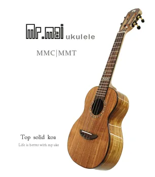 Mr.mai MM-C/MM-T Live/Теноровая ukulele 23 инча 26 инча ukulele От масивно Дърво Coa с Лъскава Мини ukulele С Твърд Футляром