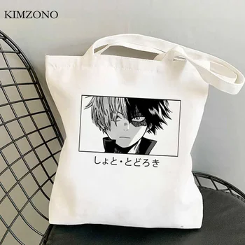  My Hero Academia Todoroki Bakugou чанта за пазаруване bolsas de tela еко чанта bolsas ecologicas sacola тъкани повторно улавяне