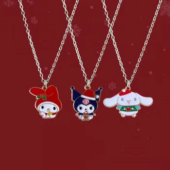  Sanrio Ново Колие Cinnamoroll Kuromi Melody Коледна Творческа Колие Бижута Подаръци Карикатура Ins Модни Аксесоари