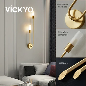  VICKYO Скандинавски Креативен Стенен Лампа LED Интериорен монтиран на стената Лампа Начало Декор За Дома Дневна Баня Спалня Декор Осветление