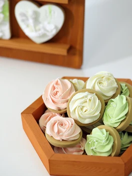 Брояч десерти моделиране крем бисквити фалшиви сладкарски изделия модел прозорец украса на торта, украса следобеден чай снимка подпори
