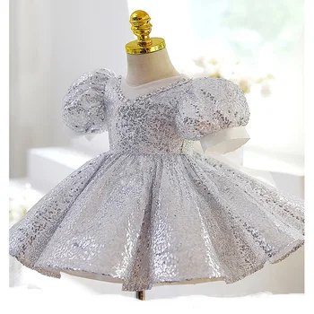  Детско Принцеса рокля с пайети за абитуриентски бал, Рожден Ден, Официалното парти За Деца от 1 до 8 години, Ново Сватбена Рокля За момичета