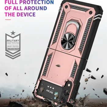 Калъф с Магнитен Пръстен за Защита от падане за Samsung Galaxy Z Flip 4 5G Flip3 Flip4 Flip 3 устойчив на удари Калъф за Мобилен Телефон Funda Cases