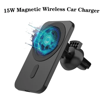  Кола Номер 15 W Магнитно Безжично Зарядно за Кола за iPhone 12mini 12 Pro Max Magsafing Бързо Зареждане на Безжично Зарядно Устройство