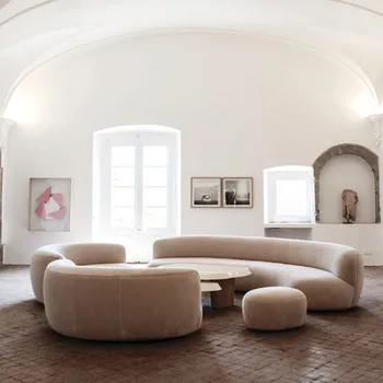  Модерна проста дизайнерски електродъгово мебели Nordic villa studio model room вълнен диван, може да зададете мебелите за дневна