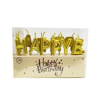  Печене на торта, Малки Свещи, Сувенири, Украса Торта, Аксесоари Свещ За Рожден Ден Писмо Happybirthday Party Cn (origin) Азбучен Парафин