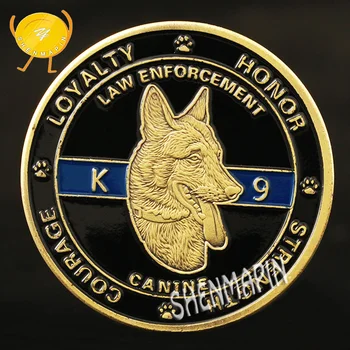  Полицейско куче K9 Възпоменателна Монета, Посветена на Вярност Полицейско куче Медал За чест на Монети с Колекционерска стойност Стража на Нощта