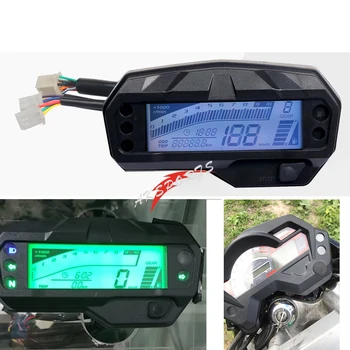  Седем Цветен Екран Мотоциклет Цифров Уред Тахометър Датчик за LCD ДИСПЛЕЙ на Километража Тип Скоростомер За Yamaha FZ16