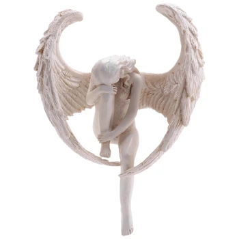  Статуята на Ангела Единението на Крилата Скулптура на Ангел Спомен на Ангел и Единението на Статуята на Ангела Украса Фигурки