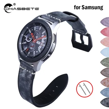  Съвместими Ленти Samsung S3 Бяла мъгла восък масло восъчна кожа 22 мм за Samsung Galaxy Watch 46 мм SM-R800 Быстроразъемный Каишка за Китката