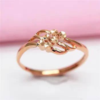  Уникални и стилни пръстени от лилаво злато 585 проба за жени, класически геометрични трехслойные прости дизайнерски вечерни модни бижута, подарък