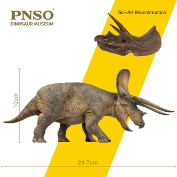  1:35 PNSO Музеи на Динозаврите Серия Дойл Трисератопс с Черепа Научна Фантастика Модел на Праисторическо Животно, Без търговията на Дребно кутии