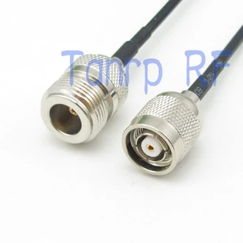  10шт 6 инча RP-TNC plug до N гнездовой RF конектор конектор адаптер 15 см Косичка коаксиален кабел RG174 кабел за удължаване