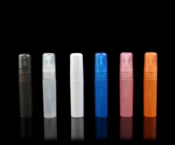 1500шт 5 мл малък празен пулверизатор Пластмасова бутилка за проби духове дръжка спрей 10 цвята разнообразни SN2404