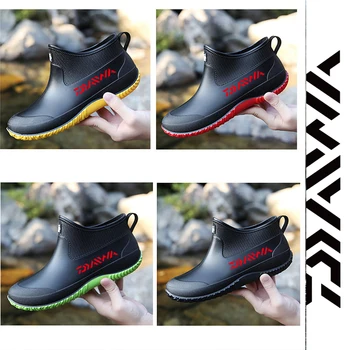  2023 Водоустойчив Мъжки и женски Непромокаеми обувки с Къси Тръби за Риболов, Улични Нескользящие Топли Непромокаеми Обувки, Обувки Блатни