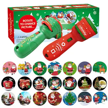  24 Модела Дядо Коледно Дърво Фенерче Проектор Факел Лампа Играчка Ранното Образование Играчки за Детски Празник, Рожден Ден, Подарък за Коледа