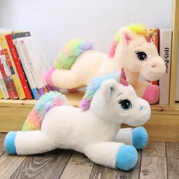  40 см Rainbow Unicorn Плюшени Играчки Kawai Детски Играчки Меки Мультяшные Животни Кукла, Детски Коледен Подарък За Рожден Ден