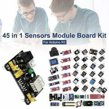  45 Гама от Сензори, Комплект 37 Сензори, Комплект Стартов Комплект Сензори за Arduino Raspberry pi Сензор 16 в 1 Проекти Роботи Стартов Комплект