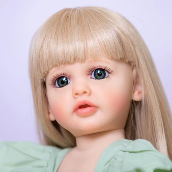  55 СМ на Цялото Тяло Мека Силиконова Възстановената Кукла за Деца Реалистична Мека На Допир Благородна Кукла Подаръци за Деца