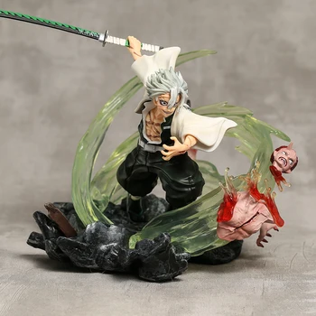  Demon Slayer GK Shinazugawa Sanemi Загорающаяся Статуя Фигурки са подбрани Модел на Кукла, Подарък Играчка БЕЗ КУТИЯ