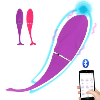  OLO Вагинален Масажор Секс Играчки за Жени Bluetooth Приложението за Управление на 10 Режима на Вибратори Анален Накрайник Стимулатор на Клитора Секси Делфин