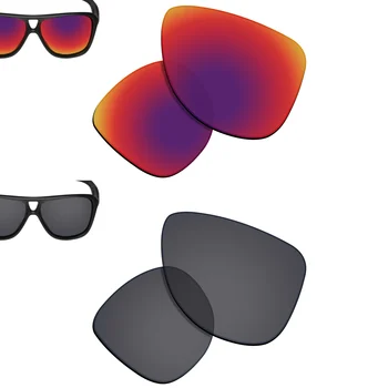  SmartVLT 2 Чифта Поляризирани очила Сменяеми Лещи за Oakley Dispatch 2-Midnight Sun и Плътен Черен