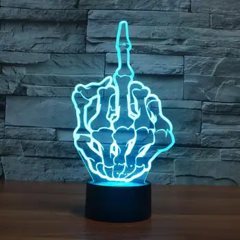  Акрилни 3D лека нощ Креативна настолна Лампа Настолна USB Докосване на Ключа за Дистанционно Управление 7 Цвята Промяна на Украса на Дома за Подарък