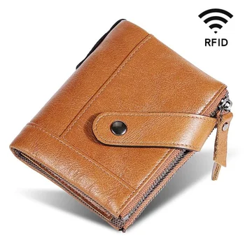  Джоб на чантата е от мека естествена кожа за мъже, Мъжки Кратък Портфейл за монети, карти, модерен RFID Чантата си За дънки, 2020, съвременен дизайн