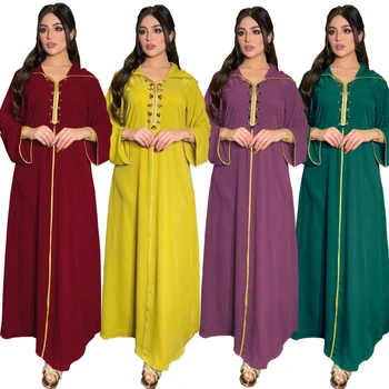  Дубай Абайя Турция е Мюсюлманска Мода Рокля-Хиджаб Ислямска Облекло Африкански Дълги Рокли за Жените, Халат Мюсюлмански Консервативен Кафтан