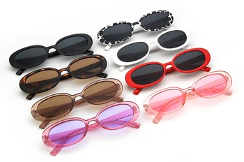  Европейски и американски прозрачен цвят черен бял мода ретро снимка моделиране открит вечерни бонбони очила слънчеви очила unsex