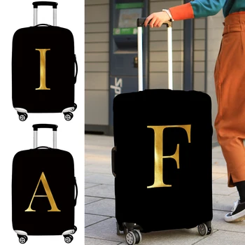  Еластичен Калъф За багаж Прахоустойчив Пътна Чанта За Багаж С Писмото Принтом 18-28 Размери устойчив на абразия Няколко Възможности Стил