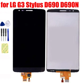  за LG G3 Stylus D690 D693 D693N LCD Дисплей Дисплей Панел Модул Pantalla D690 Сензорен Екран на Таблета, Сензор за Изграждане на Рамки