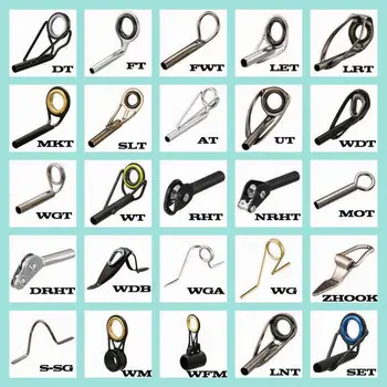  Индивидуални резервни части за оборудване за въдици Водачи пръстени за риболов с Направляващи Пръстени за въдици, цветни страници с номера на части
