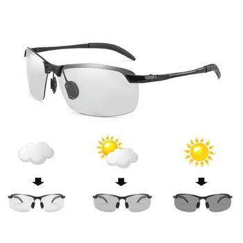  Класически Фотохромичните Слънчеви Очила За Шофиране, Мъжки Поляризирани Слънчеви Очила-Хамелеон, Обесцвечивающие Слънчеви Очила За Мъже, Антибликовые Очила 3043