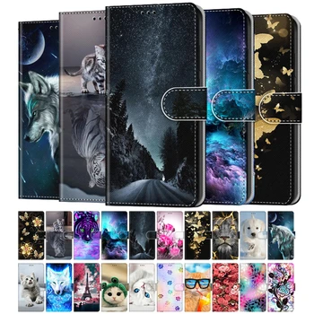  Кожен калъф-портфейл За Samsung Galaxy S9 G960F, флип-надолу капак, Калъф за Samsung S9 S9 + S9 Plus G965F, Калъф с участието на животните, Чанти и калъфи за телефони