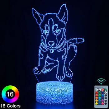  Куче led 3D Нощни Светлини Докосване на Дистанционното Управление Новост Настолна Настолна Лампа Декор Коледен Подарък За Рожден Ден -№1246