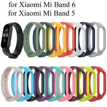  Модерни силиконови спортни оригинални Въжета на китката За Xiaomi Mi Band 6/5 смарт часовници взаимозаменяеми гривна за Xiaomi Band 5/6