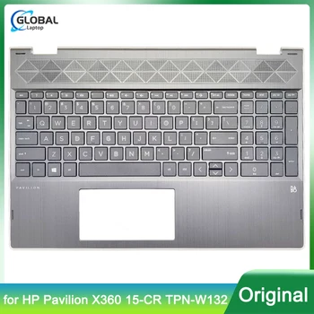  Нова американска за лаптоп HP Pavilion X360 15-CR TPN-W132, Поставка за ръце, главни букви, работа на смени клавиатура с подсветка US L20848-001