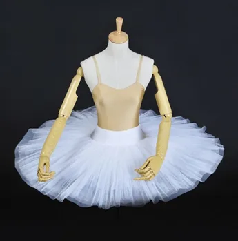  Професионален 7-Слойная Балетна Танцова Практика, Дамски Възрастен Бяла Блинная Пакетче
