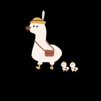  Родител-дете теплопередача карикатура на животните сладък патица майка шаблона За декорация на нов DIY дизайн семейния дрехи