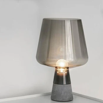  Скандинавска настолна лампа креативна циментова светодиодна настолна лампа за спалня декорация спални E27 съвременни настолни лампи WJ121311
