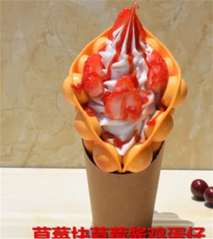  Фалшив Сладолед Яйце Вафля Модел Дисплей Проба Моделиране На Храна Eggettes Несъвършена Яйце Балон Вафля Модел Десерт Подпори Дисплей